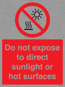 PV7712: Do not expose to direct sunlight or hot surfaces