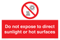 PV7712: Do not expose to direct sunlight or hot surfaces