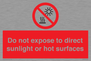 PV7712: Do not expose to direct sunlight or hot surfaces