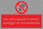 PV7712: Do not expose to direct sunlight or hot surfaces