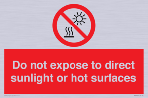 PV7712: Do not expose to direct sunlight or hot surfaces