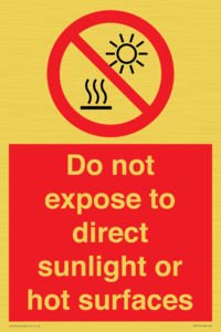 PV7712: Do not expose to direct sunlight or hot surfaces