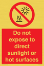 PV7712: Do not expose to direct sunlight or hot surfaces
