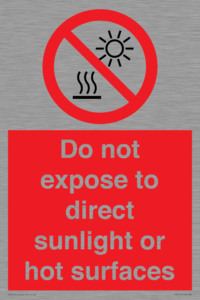 PV7712: Do not expose to direct sunlight or hot surfaces