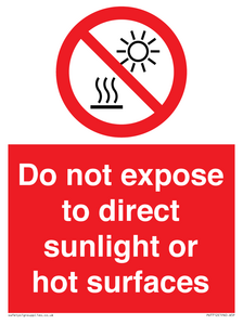 PV7712: Do not expose to direct sunlight or hot surfaces