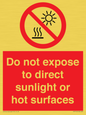 PV7712: Do not expose to direct sunlight or hot surfaces