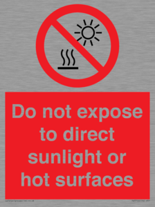 PV7712: Do not expose to direct sunlight or hot surfaces