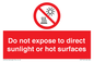 PV7712: Do not expose to direct sunlight or hot surfaces