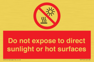 PV7712: Do not expose to direct sunlight or hot surfaces
