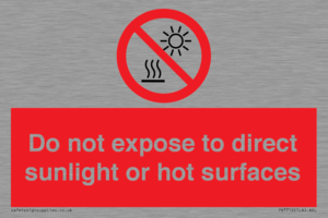 PV7712: Do not expose to direct sunlight or hot surfaces