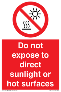 PV7712: Do not expose to direct sunlight or hot surfaces