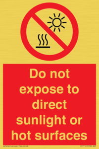 PV7712: Do not expose to direct sunlight or hot surfaces