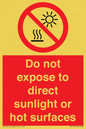 PV7712: Do not expose to direct sunlight or hot surfaces