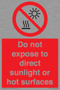 PV7712: Do not expose to direct sunlight or hot surfaces