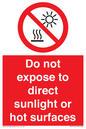 PV7712: Do not expose to direct sunlight or hot surfaces
