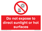 PV7712: Do not expose to direct sunlight or hot surfaces