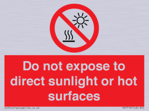 PV7712: Do not expose to direct sunlight or hot surfaces