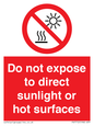 PV7712: Do not expose to direct sunlight or hot surfaces