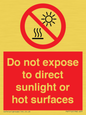 PV7712: Do not expose to direct sunlight or hot surfaces