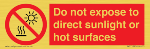 PV7712: Do not expose to direct sunlight or hot surfaces