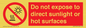 PV7712: Do not expose to direct sunlight or hot surfaces