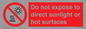 PV7712: Do not expose to direct sunlight or hot surfaces