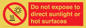 PV7712: Do not expose to direct sunlight or hot surfaces