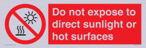 PV7712: Do not expose to direct sunlight or hot surfaces