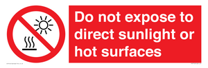 PV7712: Do not expose to direct sunlight or hot surfaces
