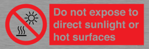 PV7712: Do not expose to direct sunlight or hot surfaces