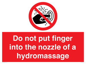 PV7714: Do not put finger into the nozzle of a hydromassage