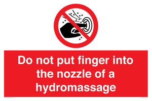 PV7714: Do not put finger into the nozzle of a hydromassage