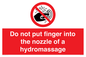PV7714: Do not put finger into the nozzle of a hydromassage