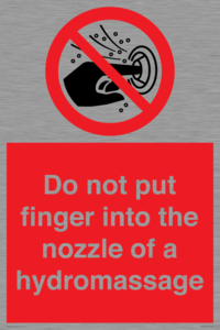 PV7714: Do not put finger into the nozzle of a hydromassage