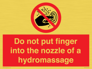 PV7714: Do not put finger into the nozzle of a hydromassage