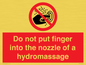 PV7714: Do not put finger into the nozzle of a hydromassage