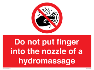 PV7714: Do not put finger into the nozzle of a hydromassage