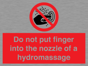 PV7714: Do not put finger into the nozzle of a hydromassage