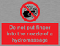PV7714: Do not put finger into the nozzle of a hydromassage