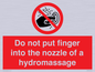 PV7714: Do not put finger into the nozzle of a hydromassage