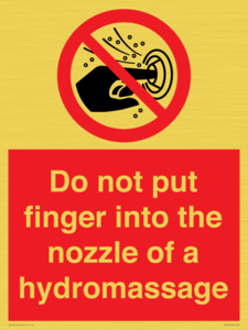 PV7714: Do not put finger into the nozzle of a hydromassage