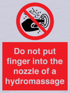 PV7714: Do not put finger into the nozzle of a hydromassage