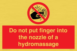 PV7714: Do not put finger into the nozzle of a hydromassage