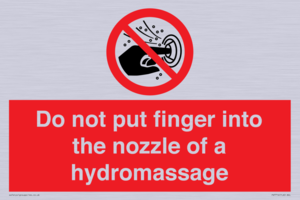 PV7714: Do not put finger into the nozzle of a hydromassage