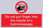 PV7714: Do not put finger into the nozzle of a hydromassage
