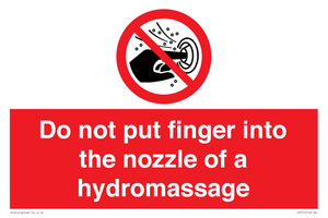 PV7714: Do not put finger into the nozzle of a hydromassage