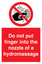 PV7714: Do not put finger into the nozzle of a hydromassage