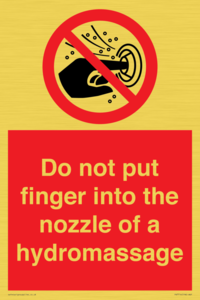 PV7714: Do not put finger into the nozzle of a hydromassage