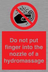 PV7714: Do not put finger into the nozzle of a hydromassage