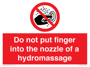 PV7714: Do not put finger into the nozzle of a hydromassage